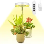 Plant Grow Light, 48 LEDs Full Spectrum LED Plant Light for Indoor Plants, Height Adjustable, Auto On/Off Timer 3/9/12H Growing Lamp with 9 Dimmable Brightness (1 Pack)