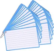 GRADENEVE Blank Lined Index Cards with Rings Writable Flash Cards for DIY Projects Note Taking and Price Tags Convenient Multi Function for Office and School Use