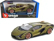Lamborghini Sian FKP 37 Matt Green MetalliC 1/18 Diecast Model Car