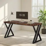 OAKORY Versatile Writing Table with Metal Z-shaped Trestle legs Spacious Durable for Home Office or Study