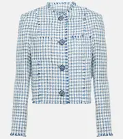 [Etro] Etro Checked bouclé jacket AU 14 blue
