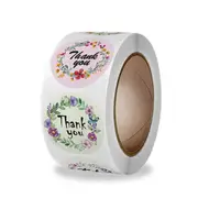 500PCS/rolls Flower Festival Colorful Thank You Stickers Labels Paper Decoration Scrapbook Sticker Sealing Stationery Supply