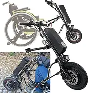 Portable and Comfortable Electric Handcycle Wheelchair Attachment, 20km/H Wheelchair -Electric Drive Head, 12inch Wheelchair Conversion Kit, 40KM Cruising Range, Quick Release Design