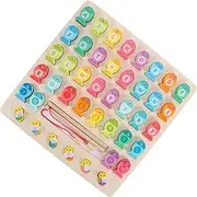 KICHOUSE 1 Set Funny Fishing for Early Educational Puzzle with Letters Numbers Shape Learning Game Cognitive Fishing Match Board for Hand Eye Coordination Skills
