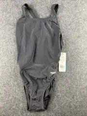 Speedo One Piece PowerFLEX Super Pro Solid Swim Suit Women's 8/34 Black 819002