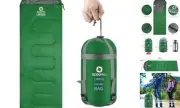 Warm Weather Sleeping Bag - Portable, Waterproof, Compact Emerald Green
