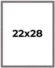 22x28 Frame Blue Kingsley Pewter Solid Wood Picture Frame Width 0.75 Inches |Int