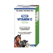 Troy-Ilium Vitamin C Injection (100ml) | Pet Supplement | For Dogs/Cats/Horses
