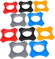 Generic 10Pcs Handheld Microphone Roll Rings Non Slip Mic Rings for Stage Ktv Bar Use Prevents Rolling Slipping Soft Gel Design Colors Grey