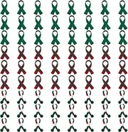 Bencailor Mini Christmas Scarves Tiny Snowman Scarves Classic Red and White Xmas Pet Knitted Scarf Doll Snowman Wine Bottle Scarf Accessory Holiday Christmas Decor Crafts for DIY(Red Green,72 Pcs)