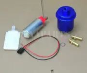 New 255 LPH High Pressure In-Tank Electric Fuel Pump & BLUE Cleanable Filter Kit (for: Honda)