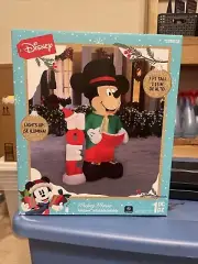 Disney 7-ft Lighted Mickey Mouse Christmas Inflatable Noel Airblown Winter - NIB