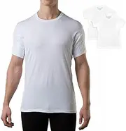 The Thompson Tee Men's Sweatproof Undershirt | Cotton Crew Neck | Original Fit | with Sweat Pads
