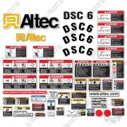 Fits Altec DSC6 Decal Kit wood Chipper - 7 YEAR OUTDOOR 3M VINYL!