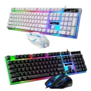 Gamer Keyboard And Mouse Combo Set RGB LED 104-Key Wired Gaming Keyboard Mouse