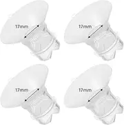 Suniceme Flange Inserts 17mm Compatible with Medela/Spectra/TSRETE/Elvie/Momcozy/Bellababy Breast Pump 24mm Shields/Flanges, Reduce 24mm Nipple Tunnel Down to 17 mm, 4PCS