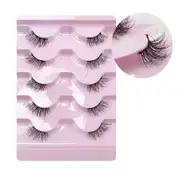 Nevenka Half Lashes Natural Looking Cat Eye Fluffy 3D Curly False Eyelashes-38