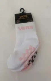 VANS Toddler Socks 2 Pack O-12 Months White/Pink