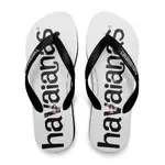 HAVAIANAS 🇧🇷哈瓦仕 黑底白面黑色字母印花 黑色平底粗帶 白色LOGO 超高CP值 防滑夾腳拖 男款人字拖鞋