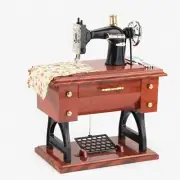 Timeless Tunes: Vintage Sewing Machine Music Box - Perfect for Collectors & Deco