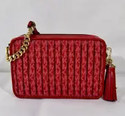 MICHAEL Michael Kors Jet Set Charm Medium Camera Bag, Crimson/Gold