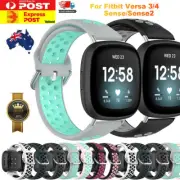 For Fitbit Versa 3 4 Sense 2 Watch Band Strap Replacement Silicone Sports Wrist