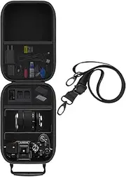 HESPLUS Hard Travel Carrying Case Compatible with Sony Alpha 7 II III IV/7R V/Sony a7 ILCE7M3 Full-Frame Mirrorless Camera and Cable, Charger, Battery, SD Card and Other Accessories, Black (Case Only)