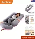 60 inch Pregnancy Pillow with Removable Velvet Cover, Side J Type Full-Body P...