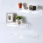2pcs Storage Shelves Clear Strong Loading Space Saving Wall Ledge Shelf Space