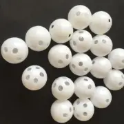 10Pcs White Rattle Balls Inserts Rattle Box Repair Doll Noise Maker Noise Maker