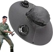 [Generic] Solar Powered Fan Hat - Cooling Capo with Built-in Mini Vent, Outdoor Sun Protection | Regardable Air Rechargeable for Hiking, Gardening