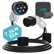 EVPEIWE 7.2Kw 32A Type 2 to Type 2 EV Charging Cable, 5M Portable Type 2 EV C...