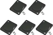 5PCS Panel Mount Blank Plate, D-Series Metal Rack Mount Plate for Chassis connectors and XLR Connectors，with Installation Screw and Nut