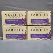 Yardley London Moisturizing Bath Bar Soap English Lavender Lot of 4 New Sealed