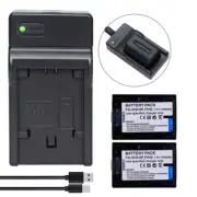 2 NP-FH50 Battery +Charger for Sony CyberShot DSC-HX1 HX100V DSC-HX200V HDR-TG5V