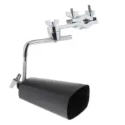 6 Inch Cow Bell Noise Maker Percussion Instrument for Drum Set with Stand Mount