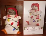 NIB Pier 1 Penguin Stacking Measuring Cups Earthenware Winter Christmas Holiday