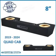 Fits 2020 Dodge Ram Quad Cab 8" Dual Sealed Sub Box Subwoofer Enclosure
