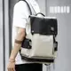 雙肩包男 後背包 大容量男士背包 PU皮質書包 2023新款正韓男生包包 電腦包休閒後背包 筆電後背包PU皮防水男背包