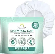 No Rinse Shampoo Cap by Nurture (6-Pack) | Rinse Free Shower Cap That Shampoos & Conditions - PH Balanced & Hypoallergenic