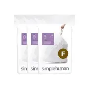 simplehuman Code F 60 Count Custom Fit Drawstring Trash Bags 25-30L