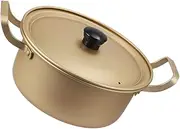 GRIRIW Korean Ramen Pot Cooking Pot with Lid Lightweight Quick Heating Noodle Cooker for Ramen Curry Kimchi Soup for Camping and Picnics