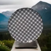 DOVER & YORK 1 DY Dinner Plate 10.5” Black & White Geometric Pattern NWT
