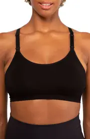 Modern Eternity Racerback Nursing Bra in Black at Nordstrom, Size Small