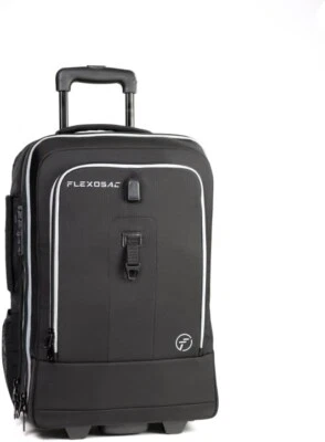 Flexosac 22” CARRY ON WHEELED TRAVEL BACKPACK ,BLACK, Fits Up To 17.6” Laptop.