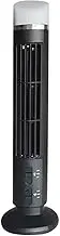 Zephylix Tower Fan with LED Light, 90° Oscillating Fan Quiet Oscillating Stand Up Cooling Fan 14.96 * 3.94 * 3.94" Portable Bladeless Fan Desk Tower Fan for Bedroom Home Office Desktop (Black)