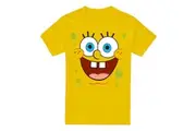 SpongeBob SquarePants Mens Goofy Smile Face T-Shirt (Yellow) - UTTV6716