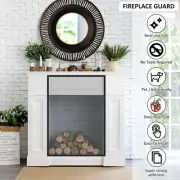 Fireplace Mesh Screen Curtain 29×40 Inch Fireplace Cover with Tape to guNum