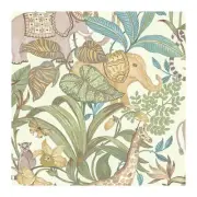 CRISTIANA MASI ELEPHANT FOREST WALLPAPER - WHITE