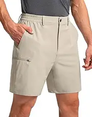 [Pinkbomb] Men's Golf Shorts with 6 Pockets Stretch Quick Dry Hiking Work Dress Shorts for Men